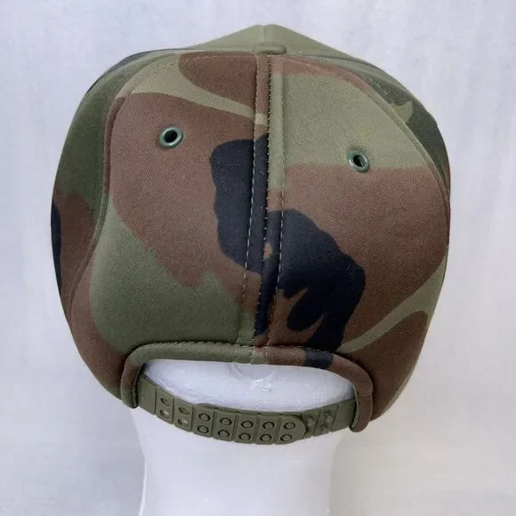 John Deere Vintage Trucker Hat Cap Insulated Foam McLean Implement Inc Camo NWOT - Picture 4 of 10